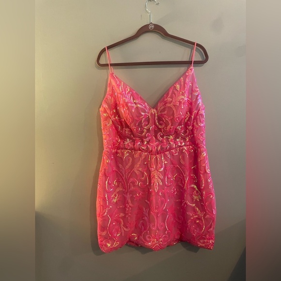 Dresses & Skirts - Hot Pink Sparkly Sequin Homecoming Mini Bodycon Dress